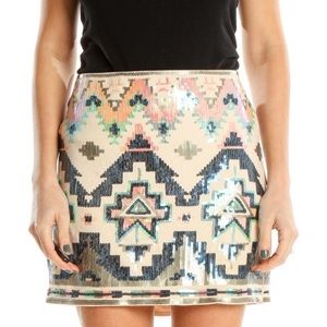 Express sequin mini skirt